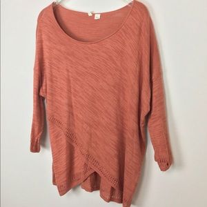 Anthropologie Moth Top Orange L